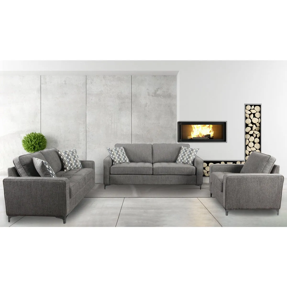 Hudson Collection Sofa with 2 Pillows