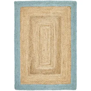 Jute Border Rug Duck Egg