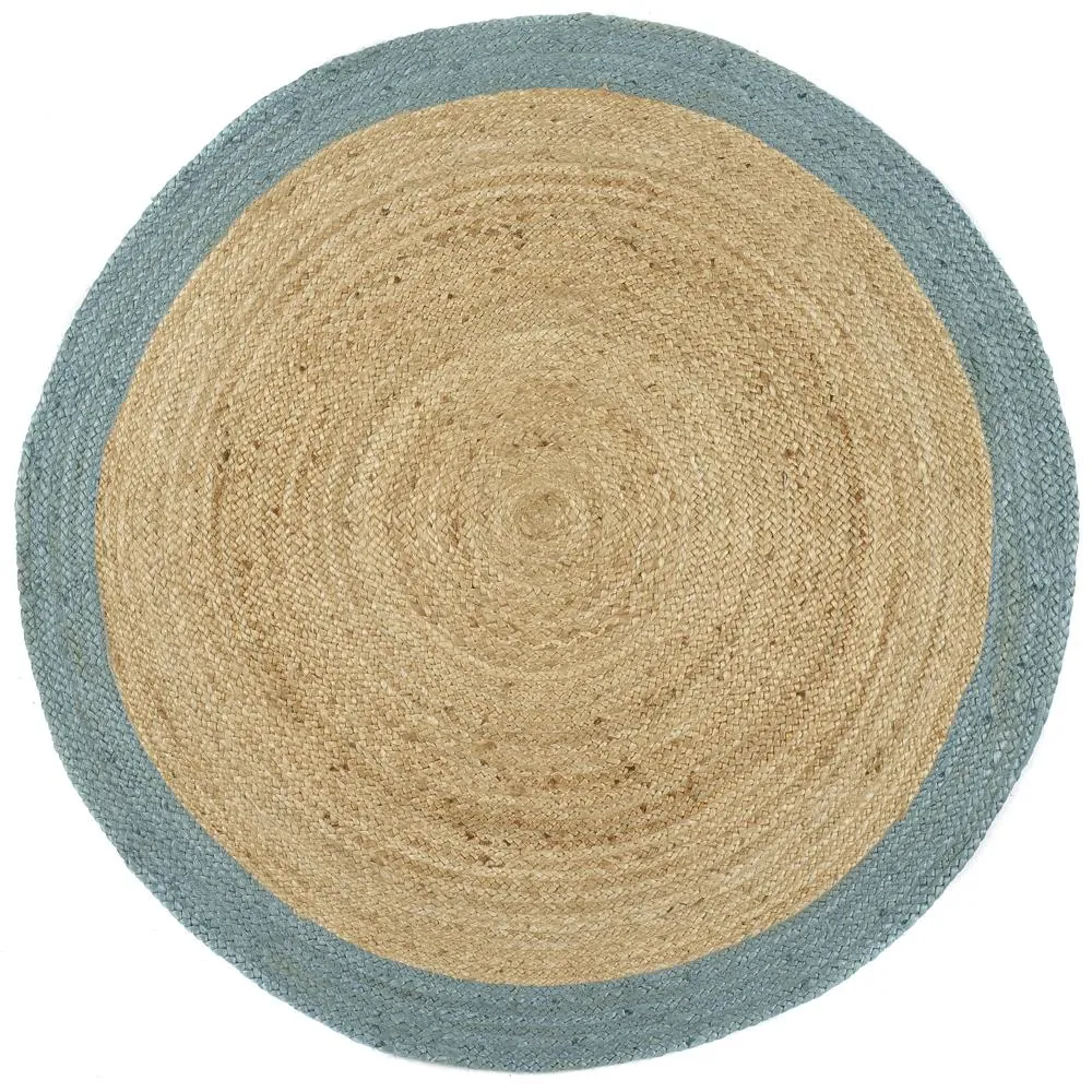 Jute Border Rug Duck Egg