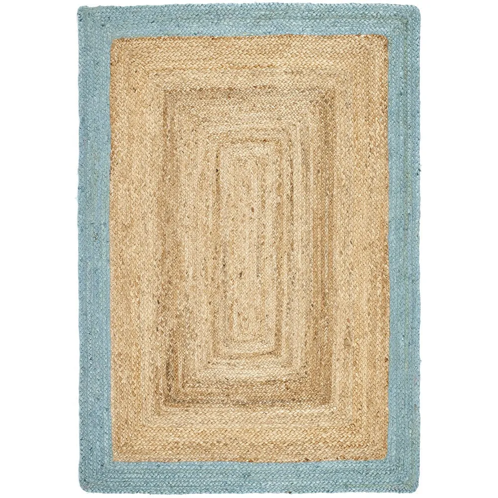 Jute Border Rug Duck Egg