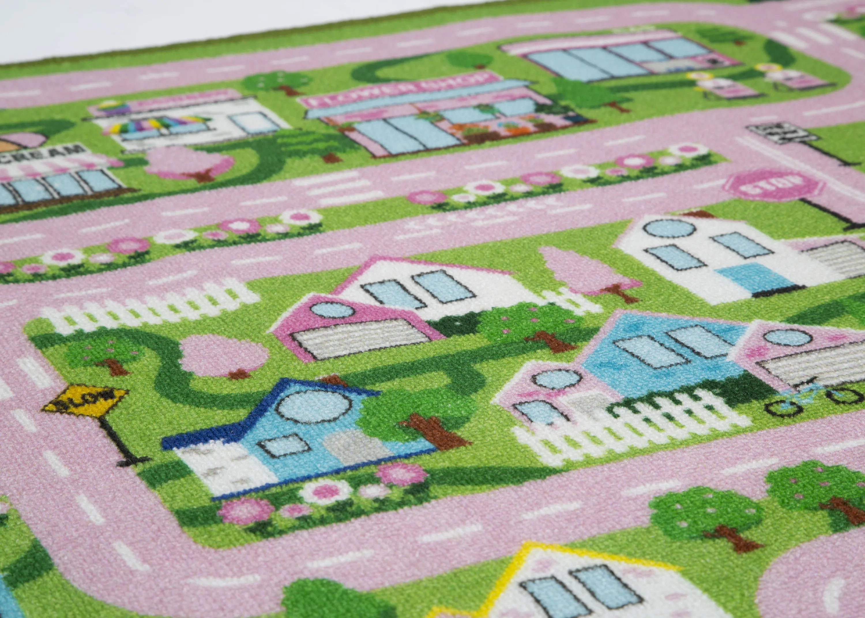 Large Road Map Activity Rug for Girls and Boys - 54-inch L x 39-inch W