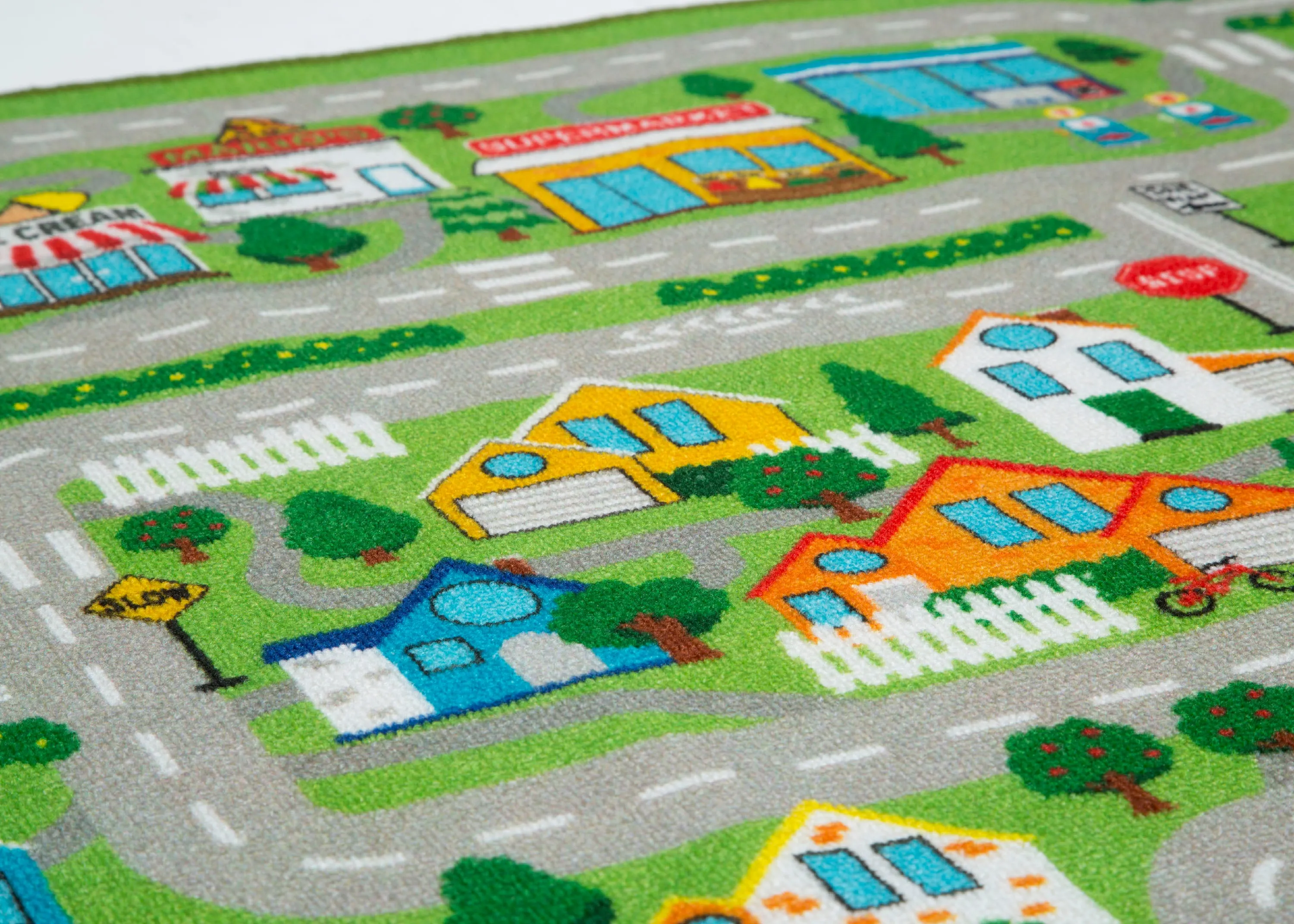 Large Road Map Activity Rug for Girls and Boys - 54-inch L x 39-inch W