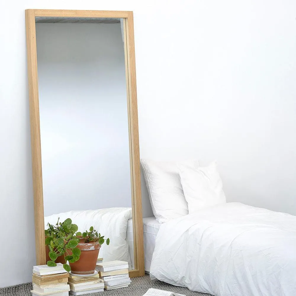 Light Frame Floor Mirror