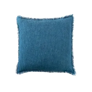 Linen Navy Stonewashed Pillow