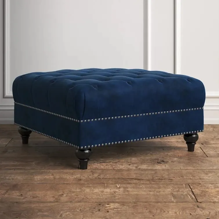 Lucifer Square Shape Fabric Ottoman Pouffe Puffy