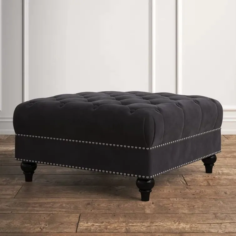 Lucifer Square Shape Fabric Ottoman Pouffe Puffy