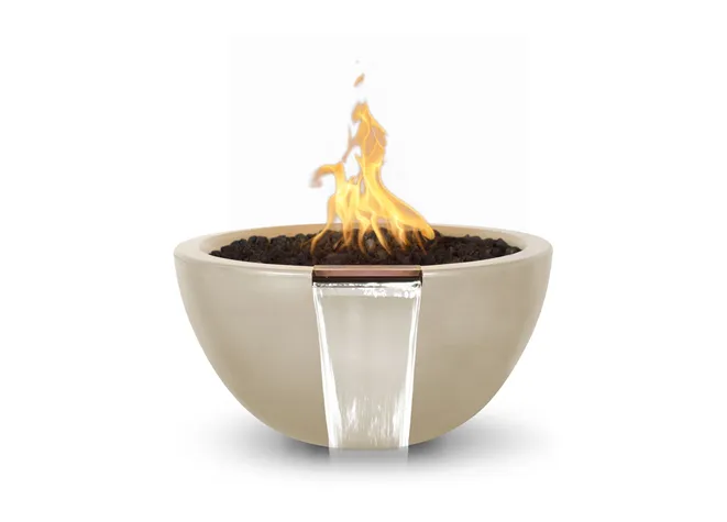 Luna Concrete Fire & Water Bowl