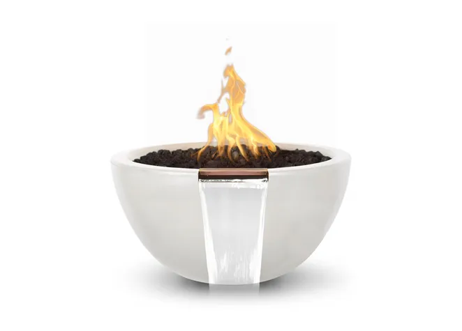 Luna Concrete Fire & Water Bowl