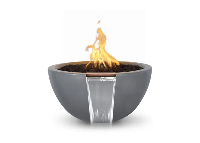 Luna Concrete Fire & Water Bowl