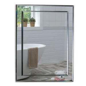 Lynne Rectangular Wall Plain Bathroom Mirror 2 Sizes: Sizes-50Hx40Wcm and 70Hx50Wcm