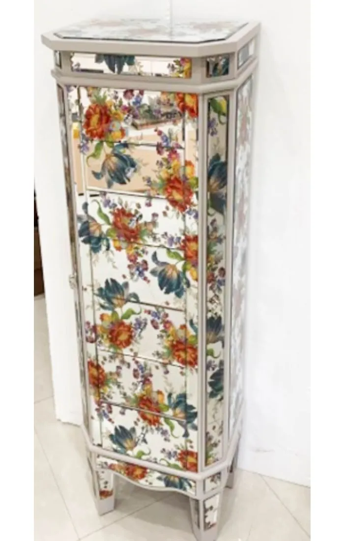 MacKenzie-Childs Flower Market Reflections Standing Jewelry Armoire *INSTORE PICKUP ONLY*