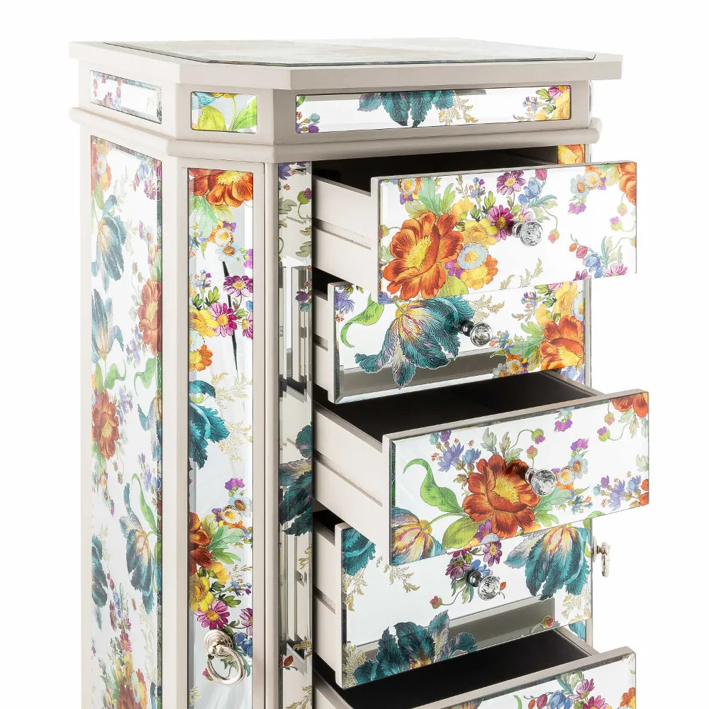 MacKenzie-Childs Flower Market Reflections Standing Jewelry Armoire *INSTORE PICKUP ONLY*