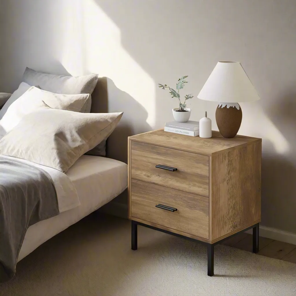 MerryLuk Bronx Bedside Table and Pet End Tables Bundle