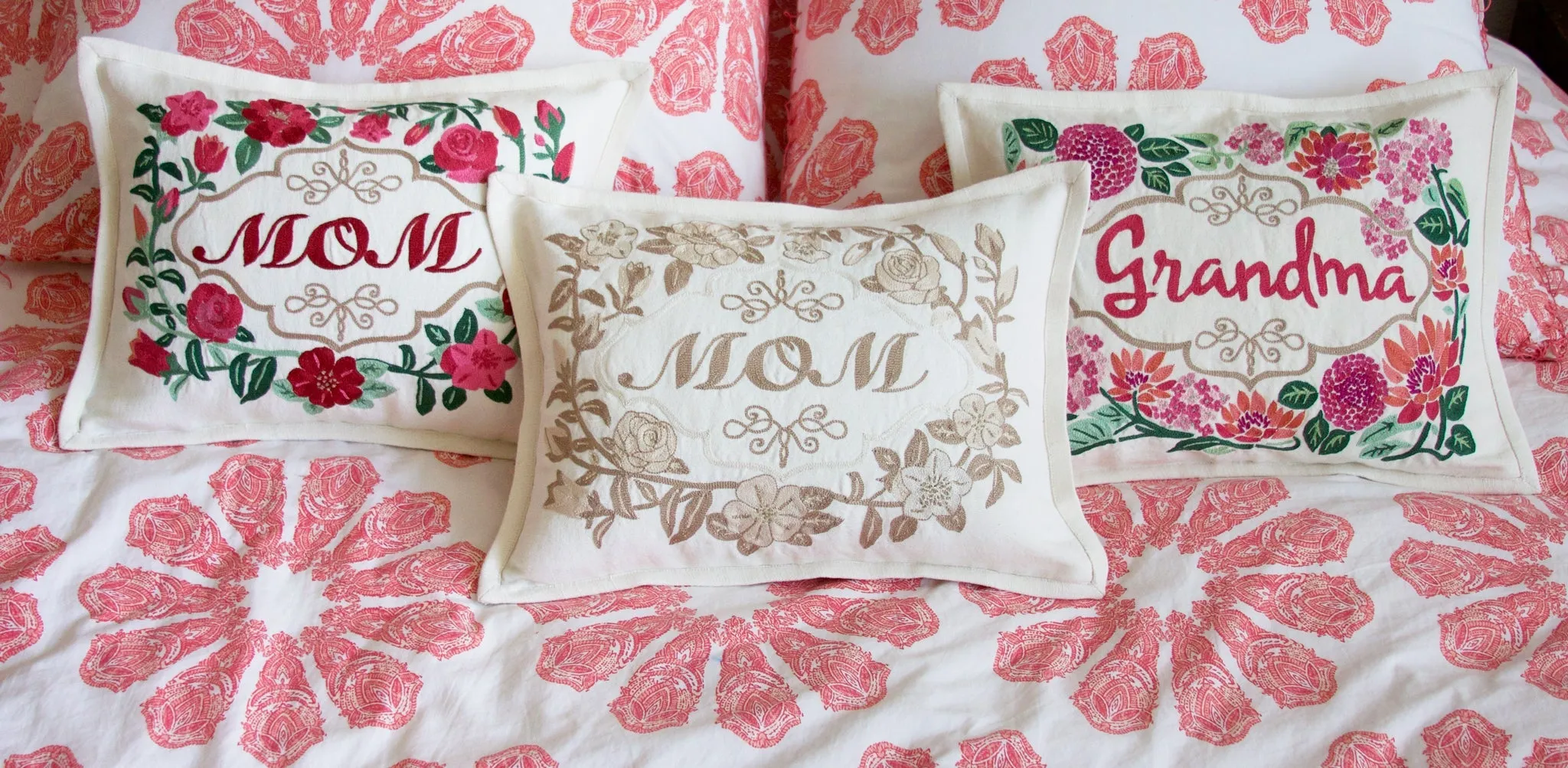 MOM LOVE LETTERS PILLOW BY CATSTUDIO