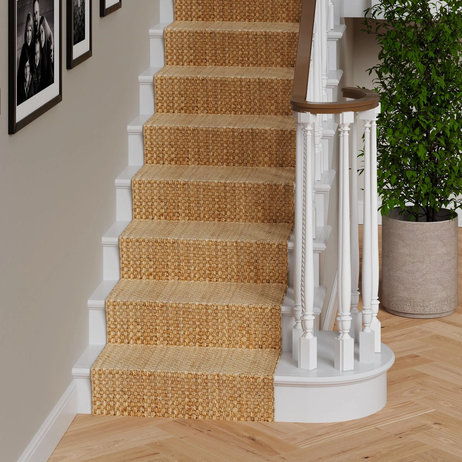 Natural Jute Stair Carpet Runner - Panama