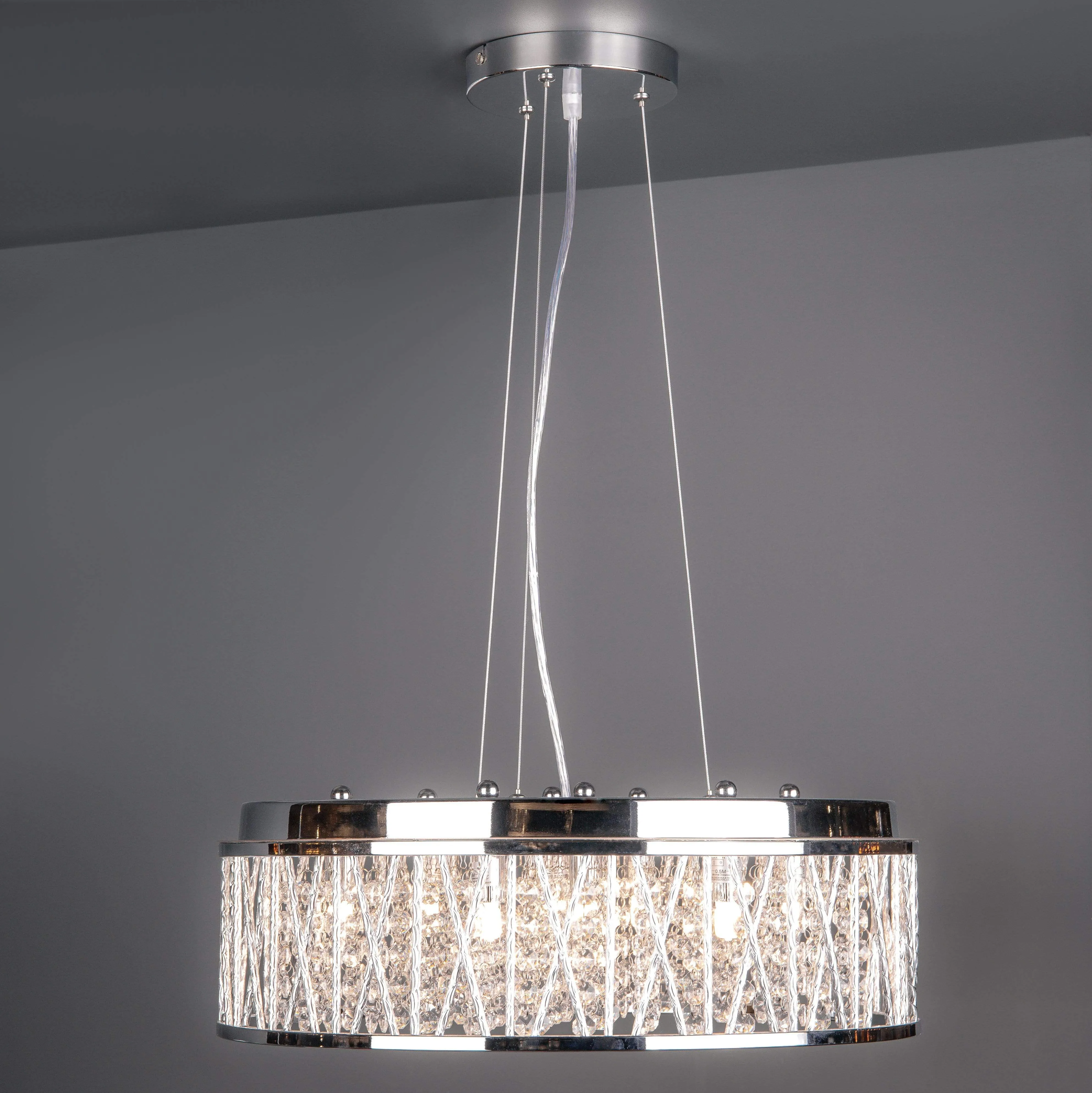 Nevada 8 Light Large Round Pendant Ceiling Light