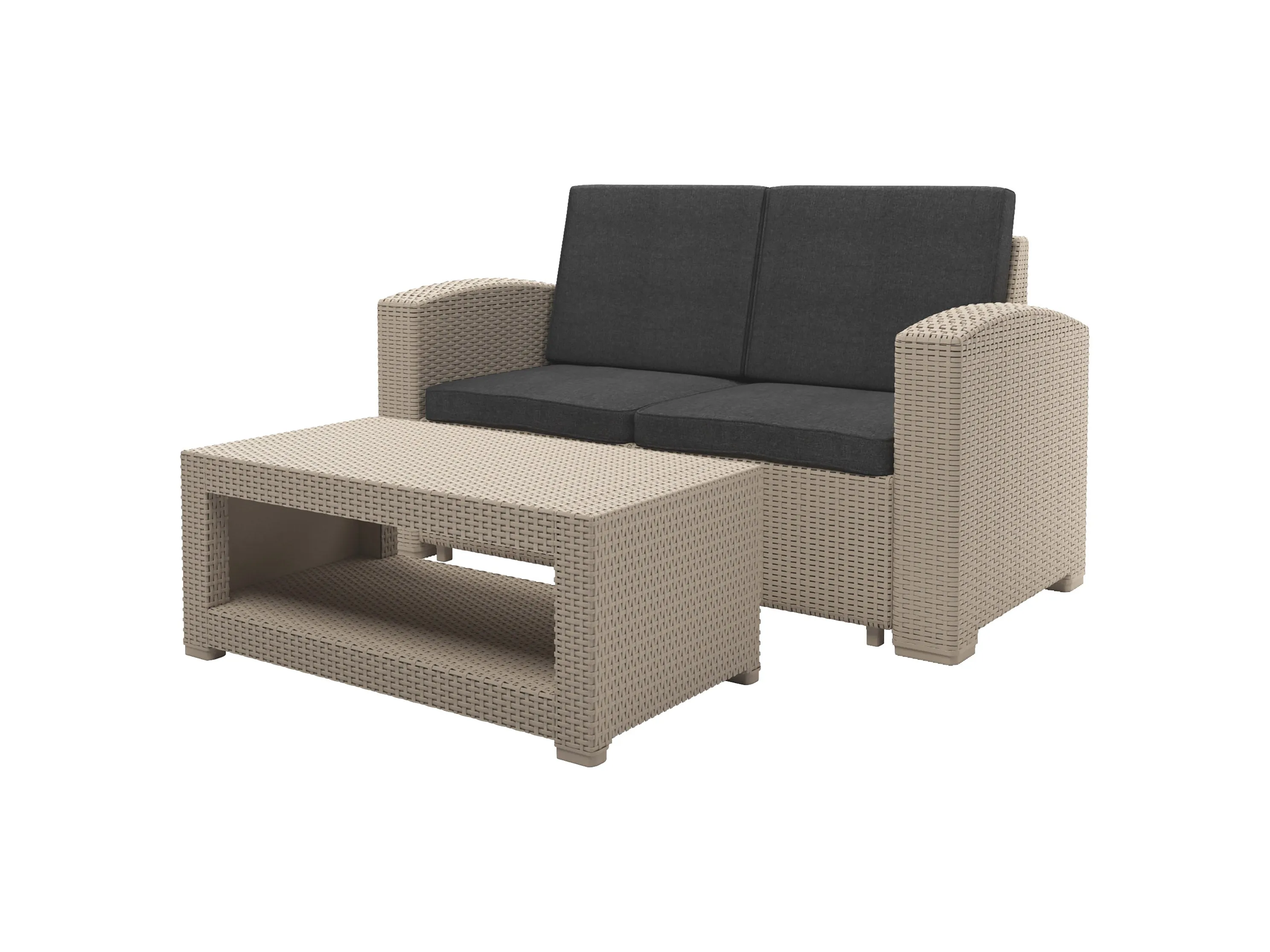 Outdoor Wicker Loveseat