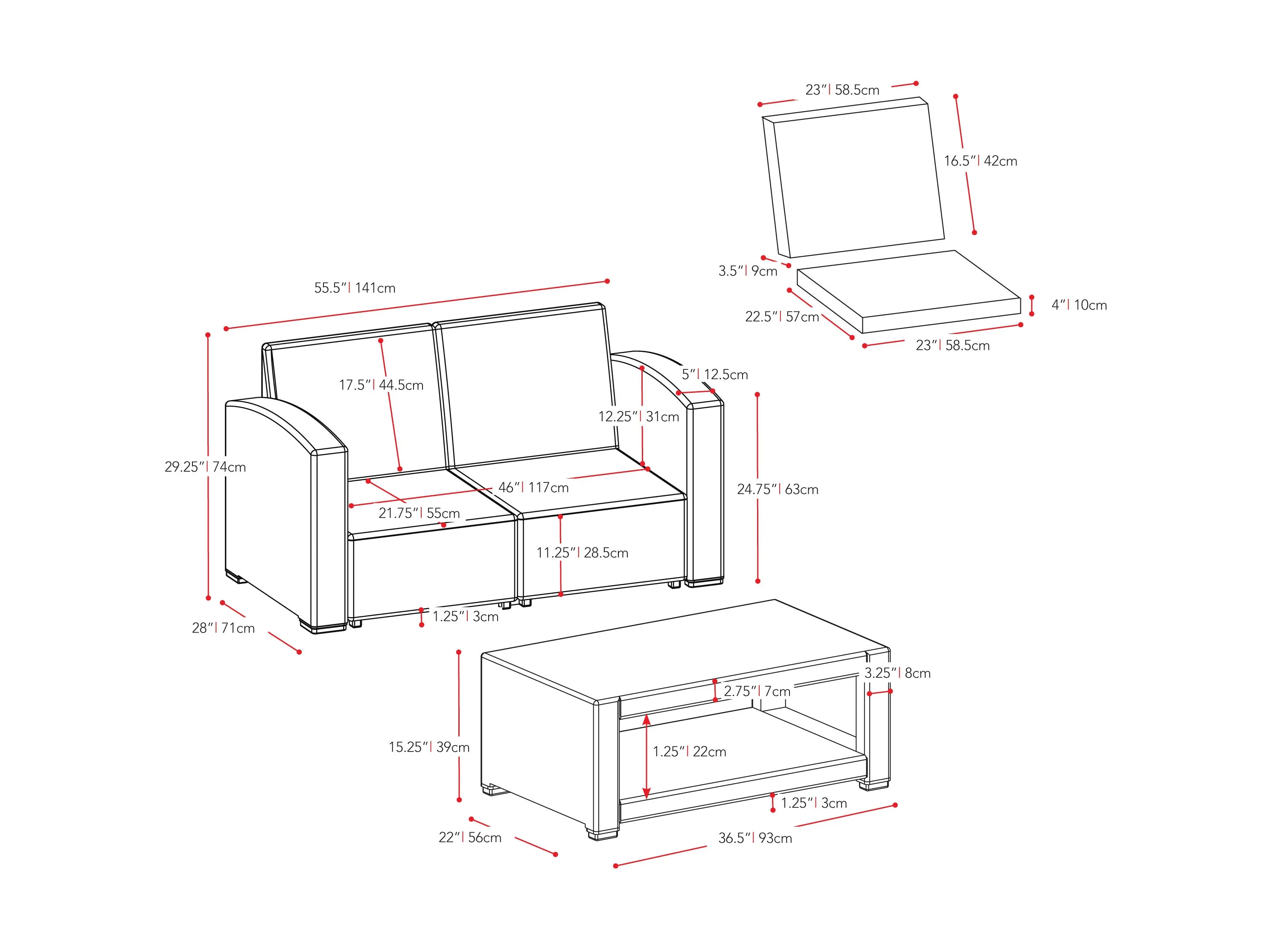 Outdoor Wicker Loveseat