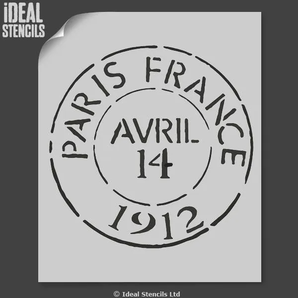 Paris France Postmark stencil