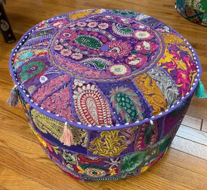 Patchwork Pouf Ottoman - Just Arrived Large Size