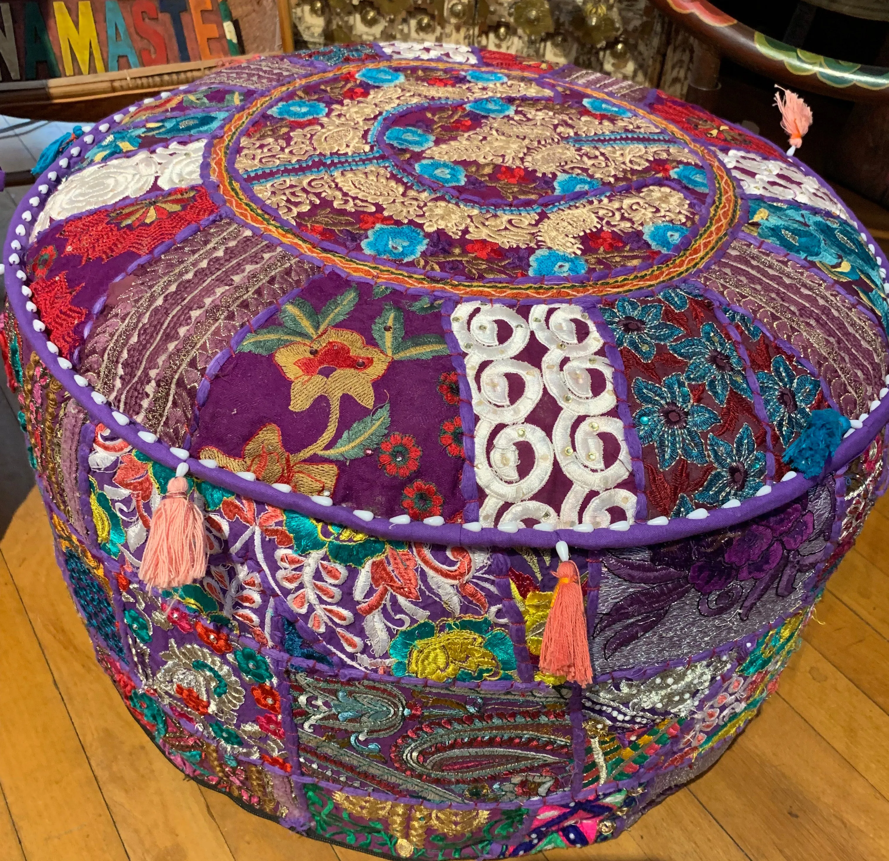 Patchwork Pouf Ottoman - Just Arrived Large Size