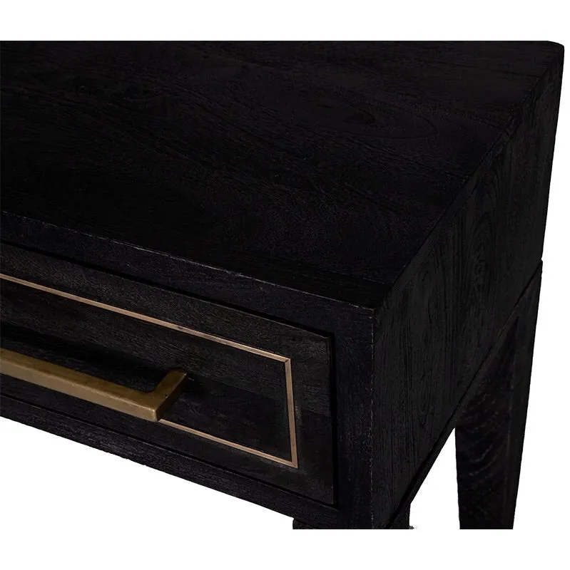 Petra Mango Wood & Brass Chic Console Table