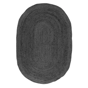 Phoenix Grey Oval Large Jute Rug