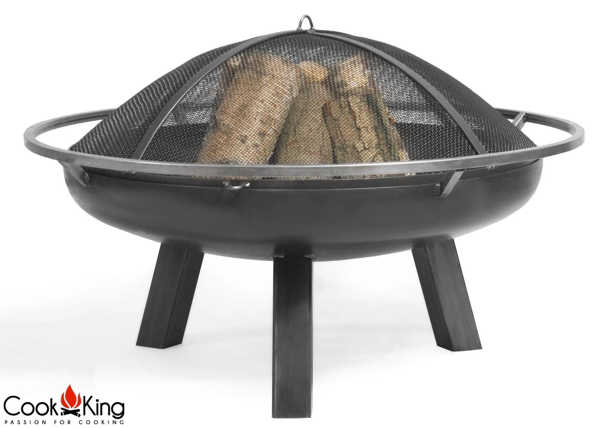 Porto Fire Bowl Pit - Cook King Garden and Outdoor Patio Entertaining Portable Metal Round 60cm 100cm