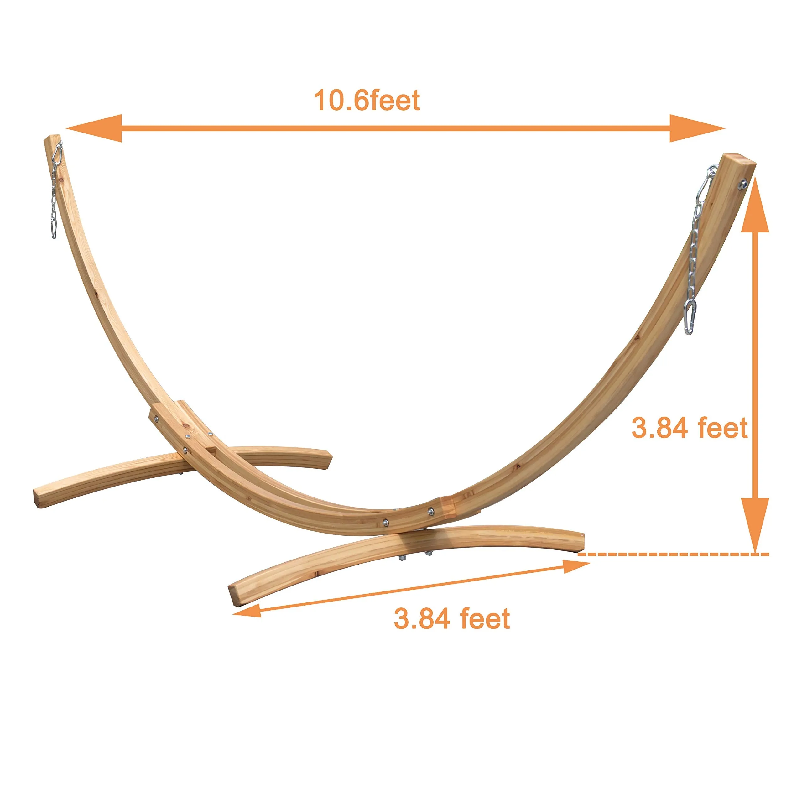 Russian Pine Hardwood Arc Frame Hammock Stand - Lazy Daze