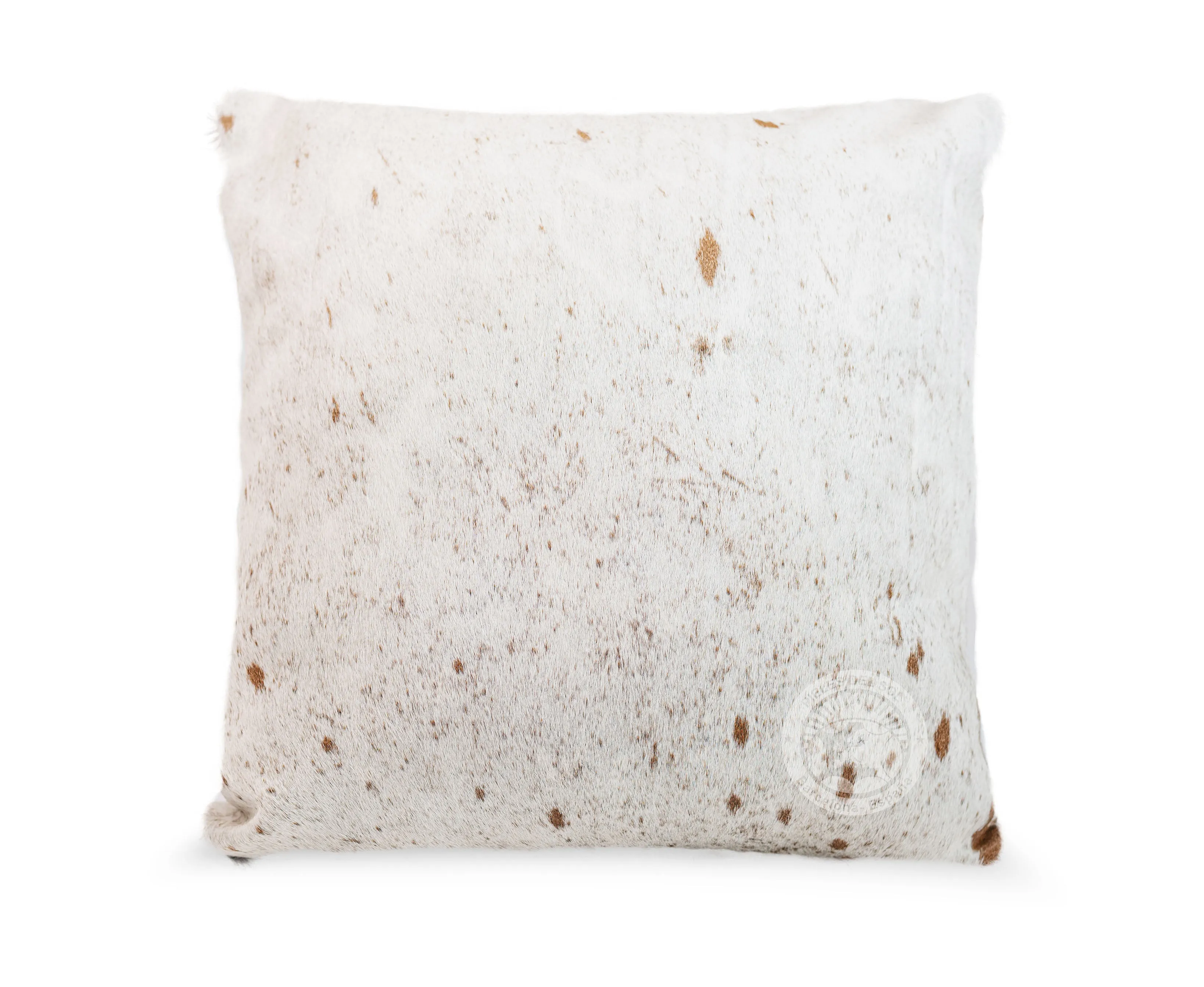 Salt and Pepper Brown and White Cowhide Pillow Cover