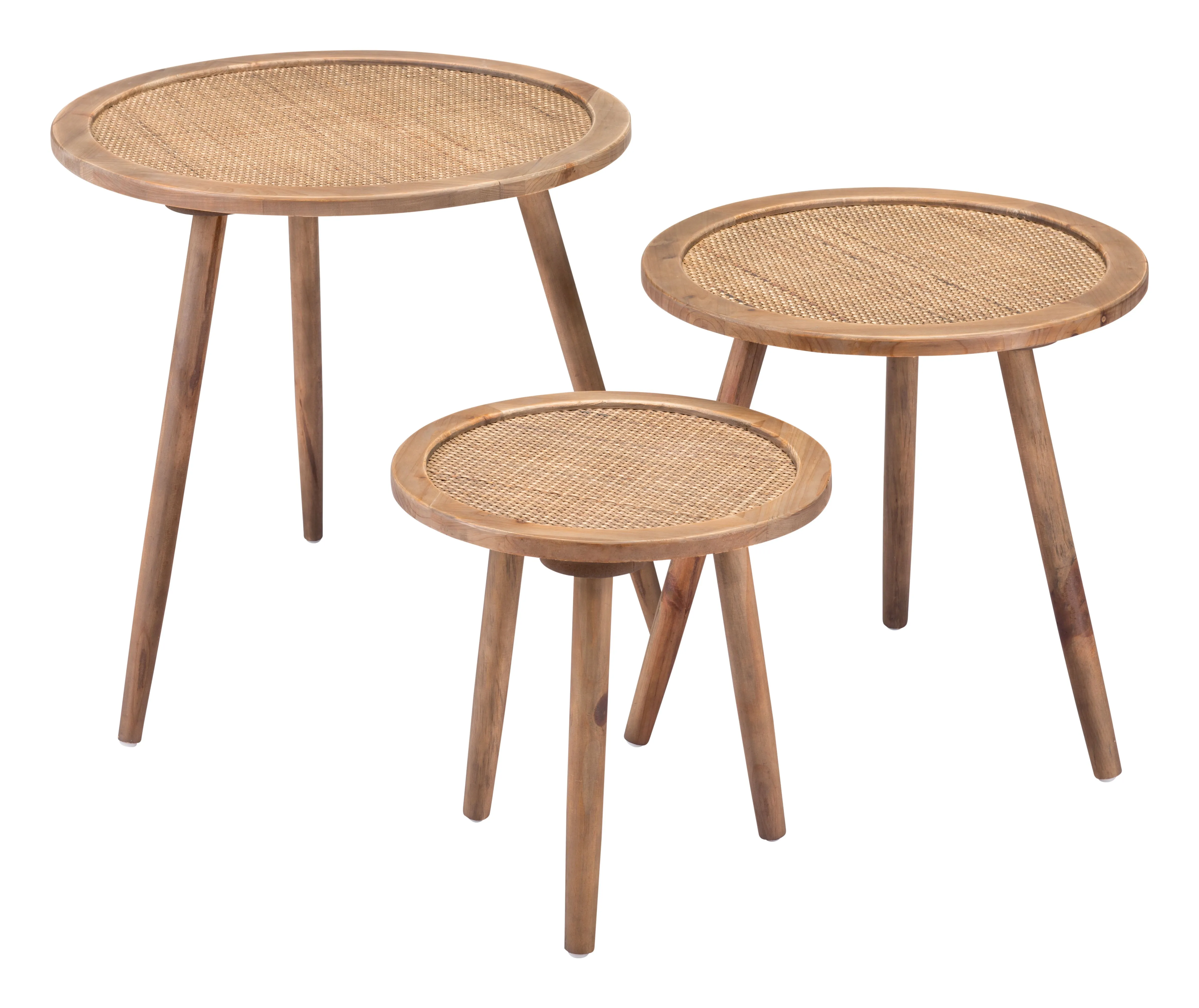 Set of 3 Paul Accent Tables Natural