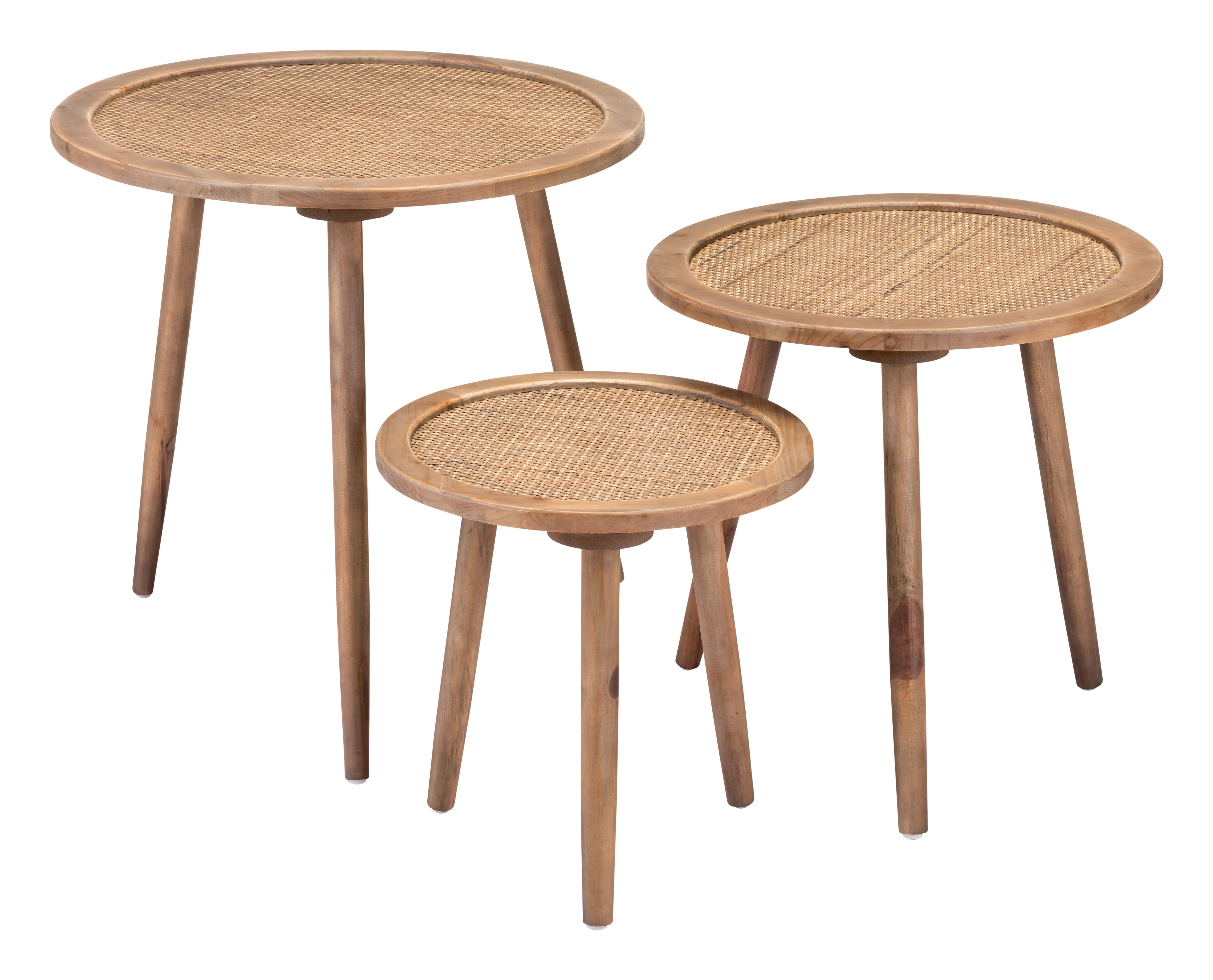 Set of 3 Paul Accent Tables Natural