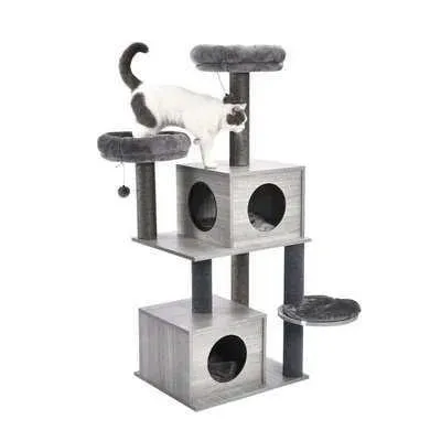 Sky City Kitty Castle: Ultimate 5-Tier Cat Playground - Sturdy, Stylish, and Royal 🐱