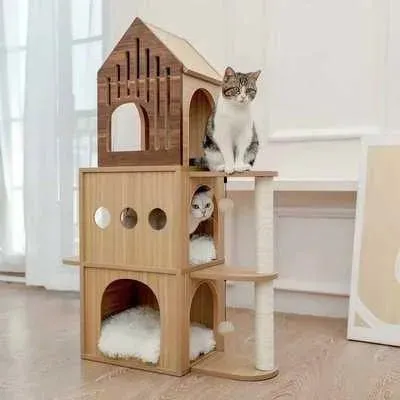 Sky City Kitty Castle: Ultimate 5-Tier Cat Playground - Sturdy, Stylish, and Royal 🐱