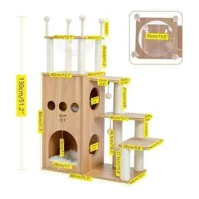 Sky City Kitty Castle: Ultimate 5-Tier Cat Playground - Sturdy, Stylish, and Royal 🐱