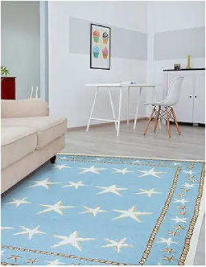 Starfish Splash Hand-Hooked Indoor Rugs