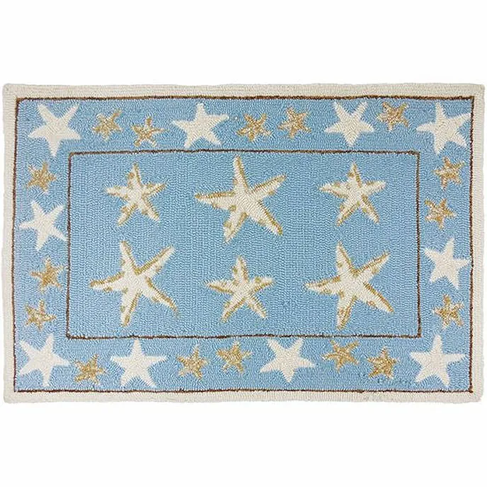 Starfish Splash Hand-Hooked Indoor Rugs