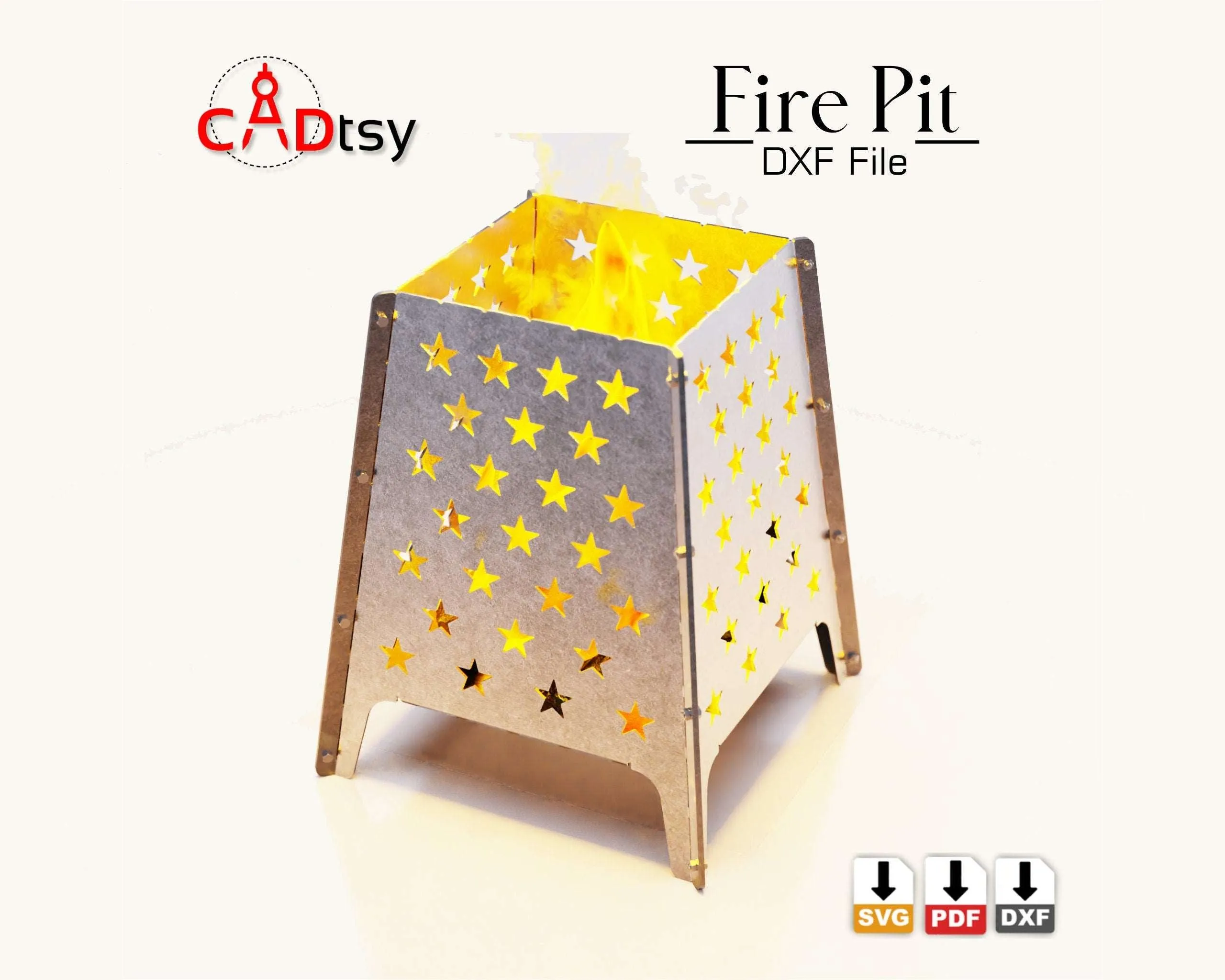 Starry Fire Pit DXF / SVG - CNC Laser / Plasma Cutting Digital Files, Outdoor Decor