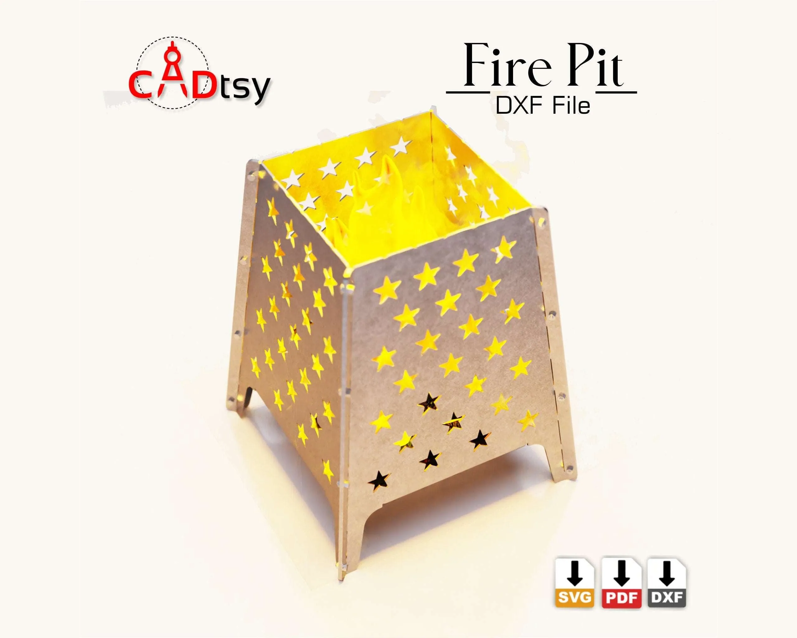 Starry Fire Pit DXF / SVG - CNC Laser / Plasma Cutting Digital Files, Outdoor Decor