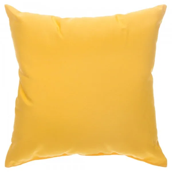 Sunbrella 18"X18" Square Throw Pillow - Canvas Sunflower Yellow