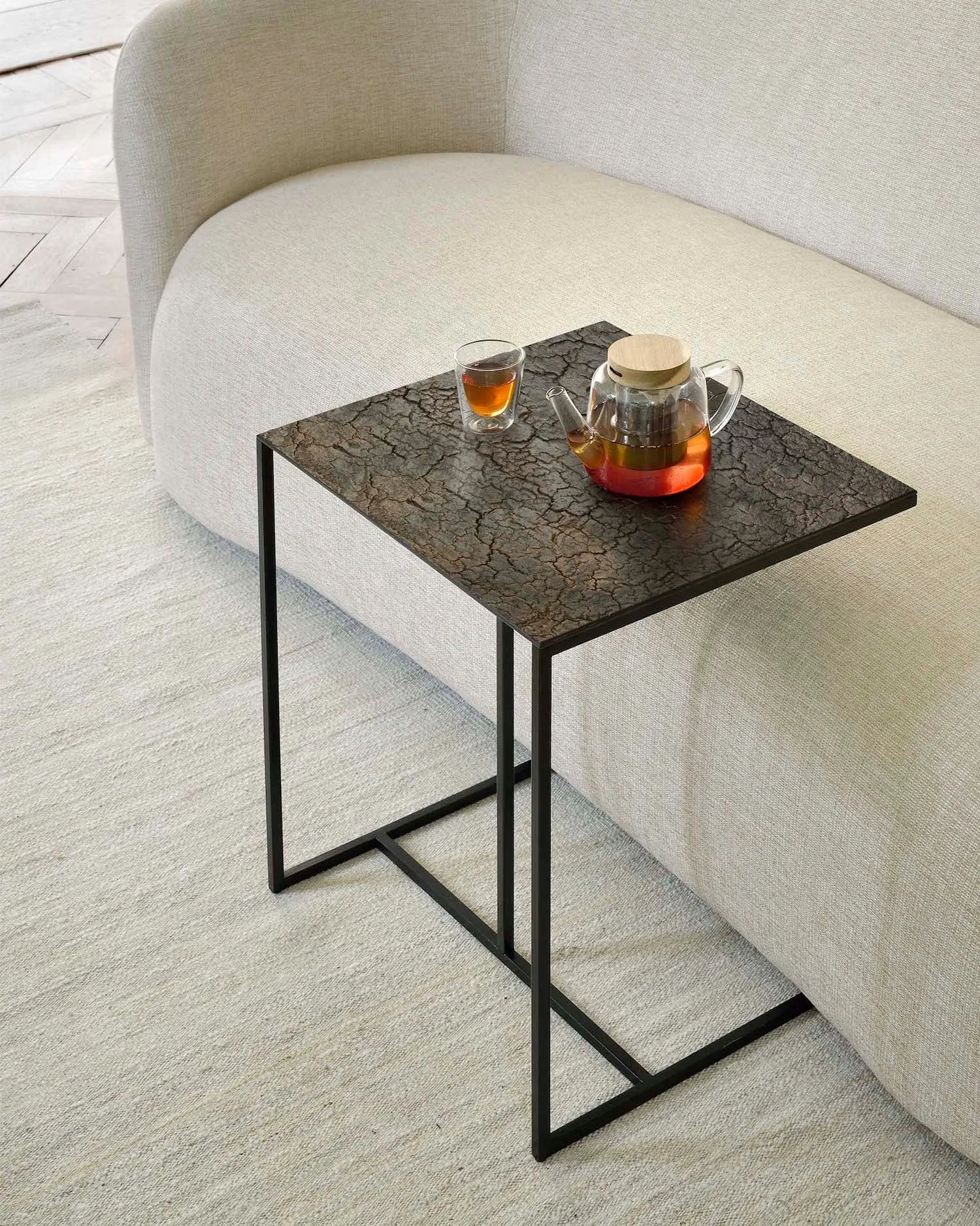 Triptic Side Table - Lava - Whisky