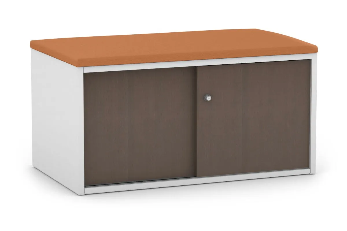 Uniform Low Sliding 2 Door Credenza - Top Cushion