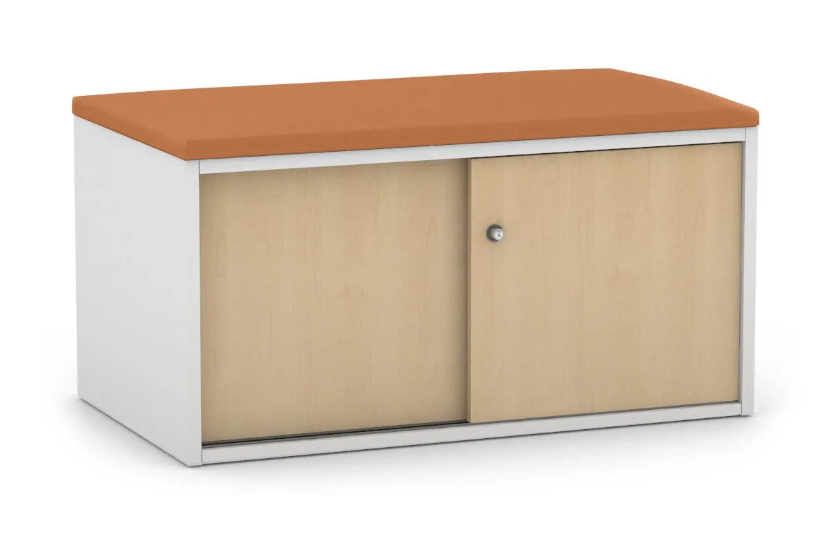 Uniform Low Sliding 2 Door Credenza - Top Cushion