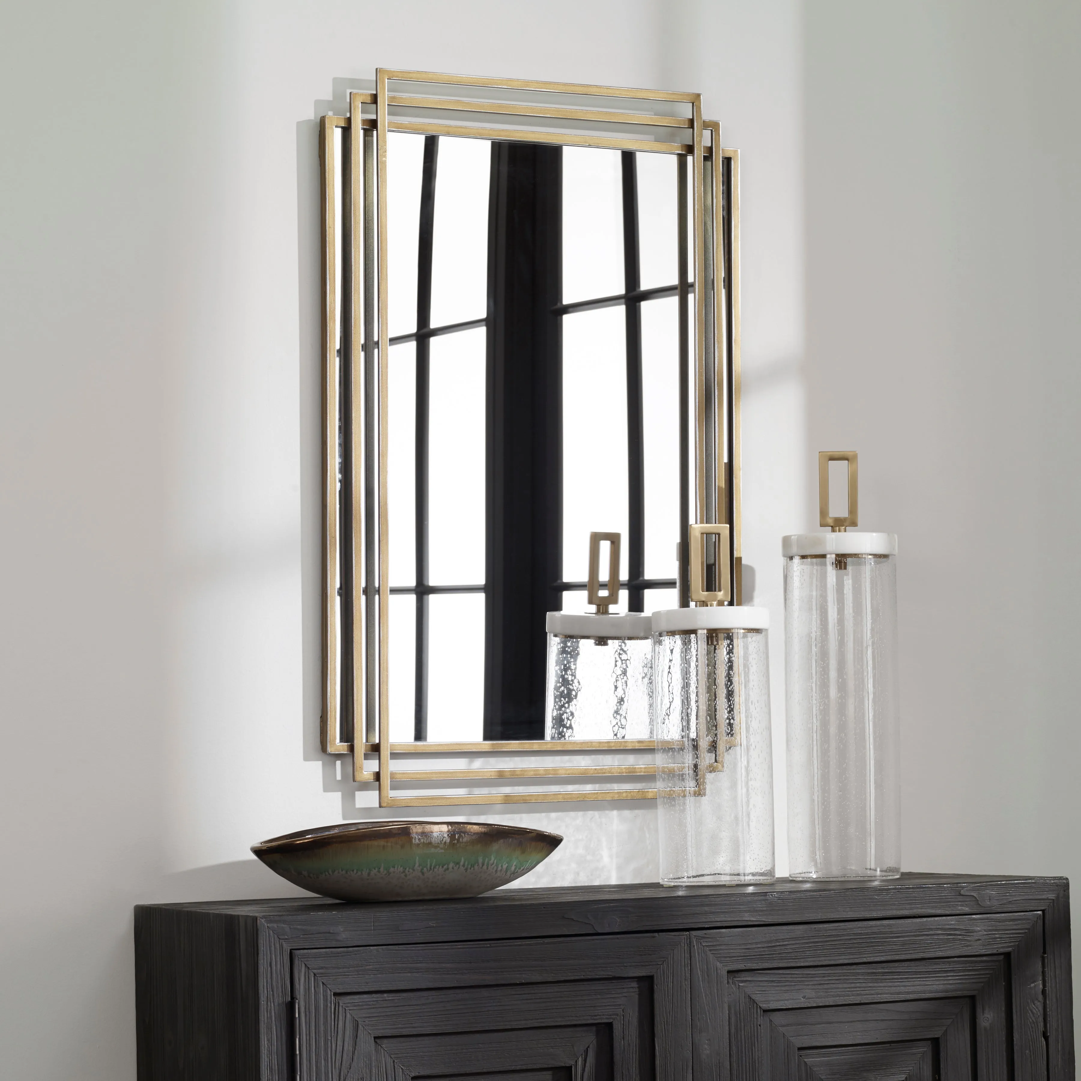 Uttermost Amherst Brushed Gold Mirror