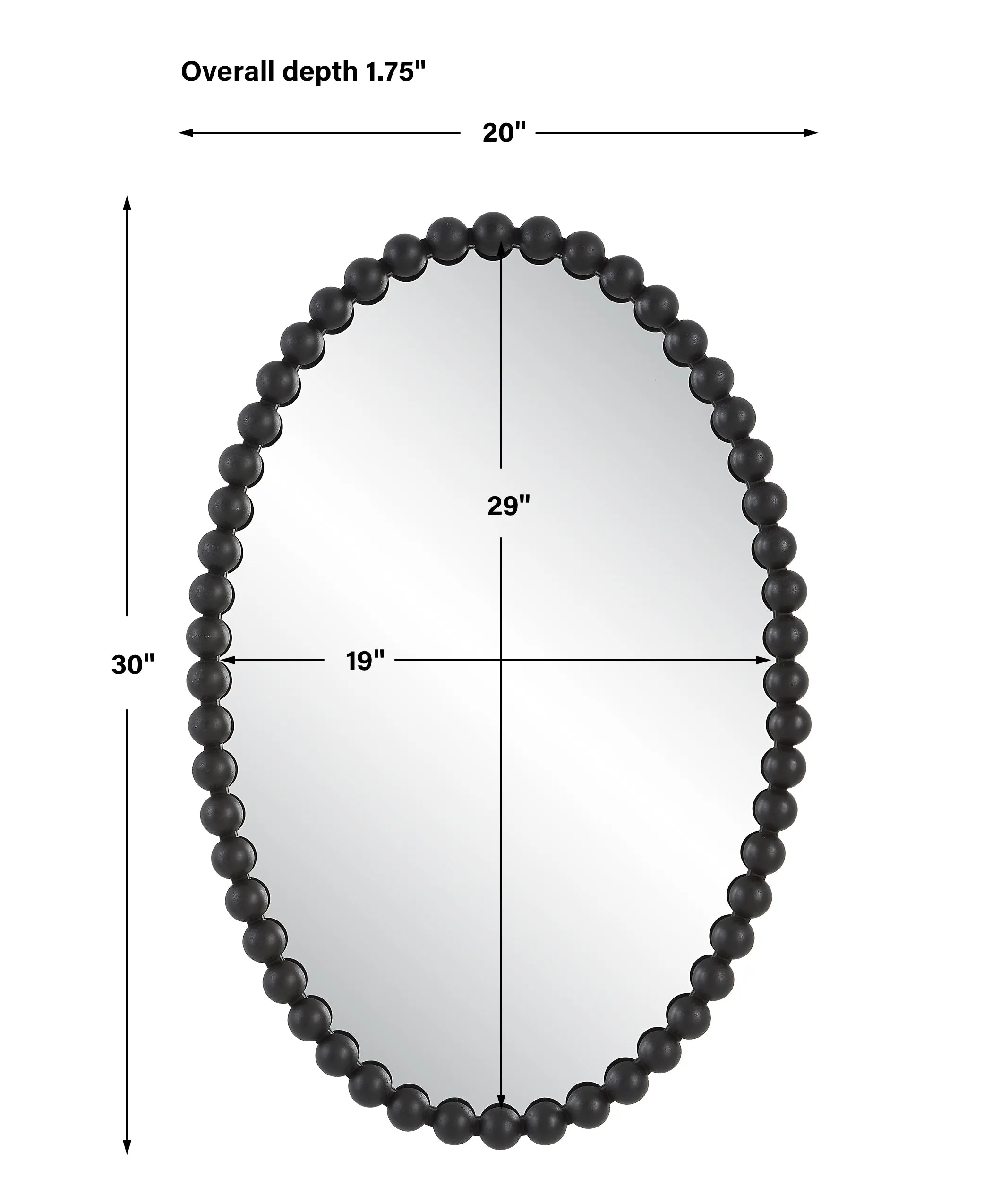 Uttermost Serna Black Oval Mirror