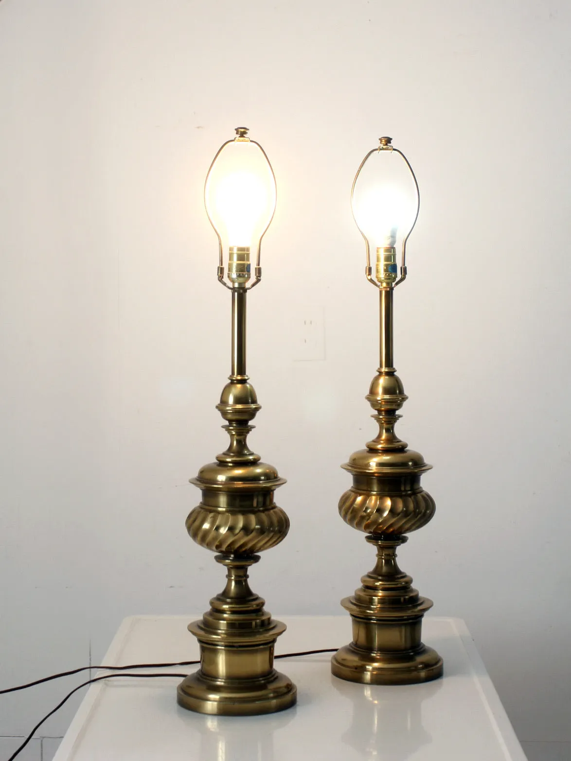 vintage brass table lamps