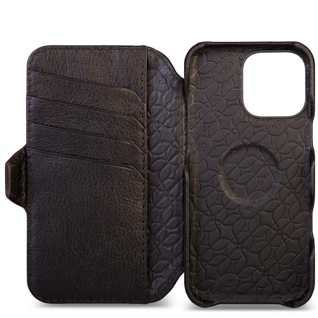 Wallet - iPhone 16 Pro leather case V-Mag