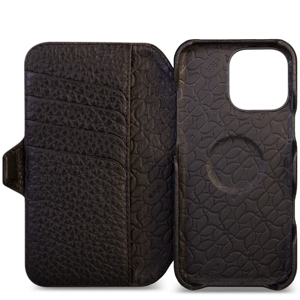 Wallet - iPhone 16 Pro leather case V-Mag