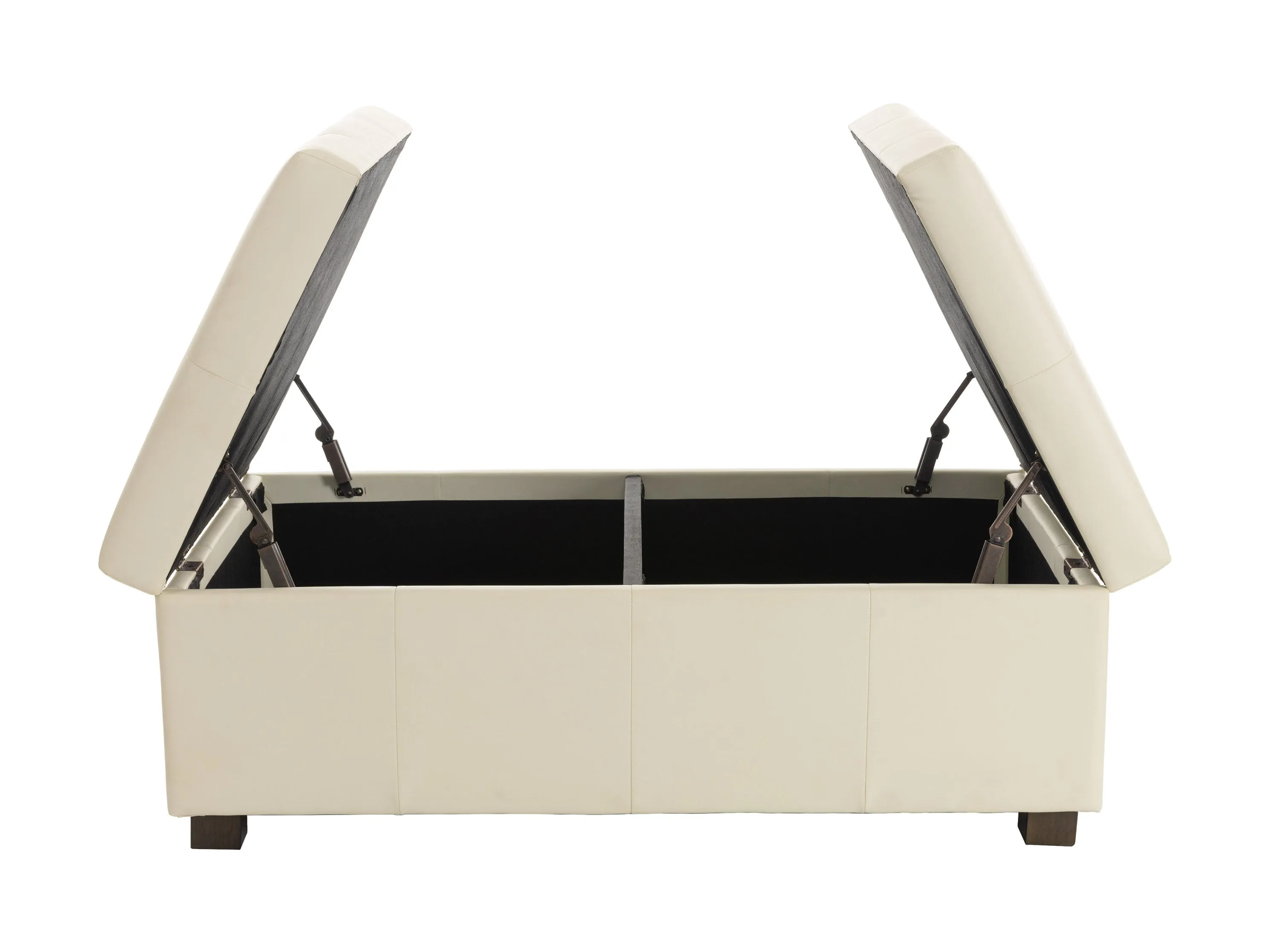 Warm White Deluxe Storage Ottoman