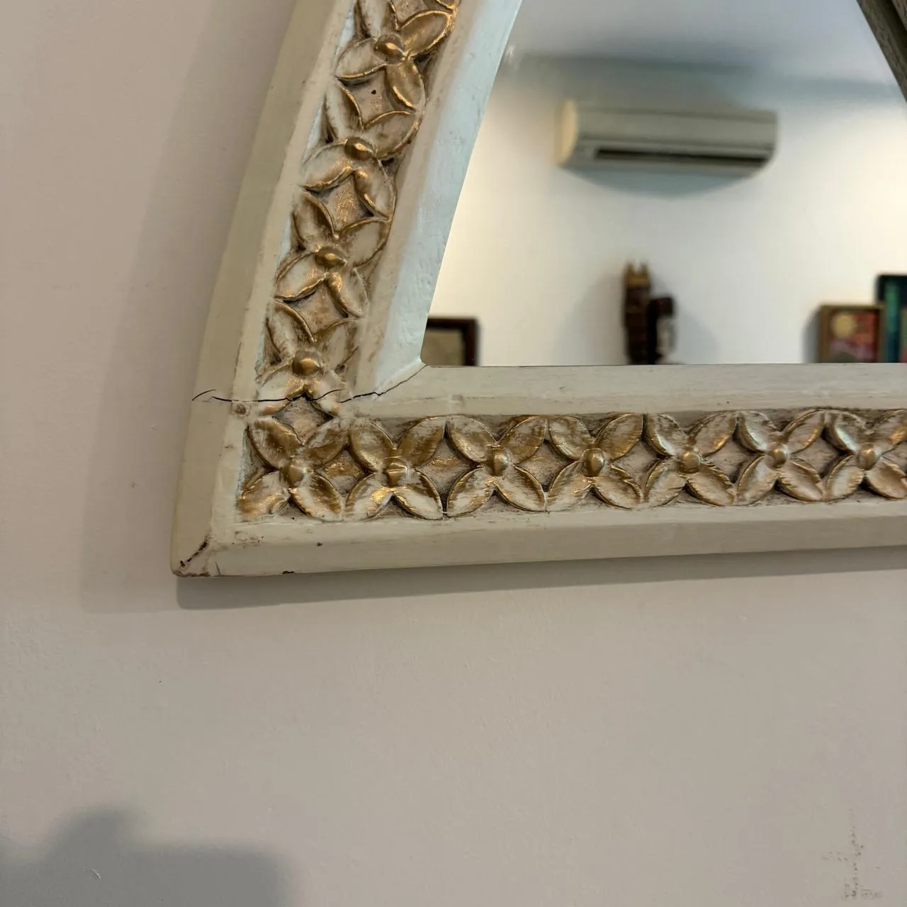 Optimized title: Handcrafted Wooden Mirror: Aaina 15